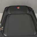 Softside Expandable Luggage with Large Steel Wheels Carry-On Luggage Suicase (Black, 21-Inch)