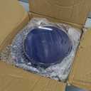 40 Pcs Blue Plastic Plates, Navy Blue Plates Disposable With Gold Rim, Blue Plates Heavy Duty for Patriotic Day Graduation Party Birthday Wedding