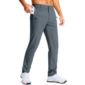 Men's Golf Pants - Slim Fit Stretch Lightweight Dress Pants for Men with Zipper Pockets Casual Work, L34xW36