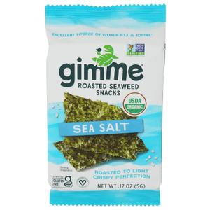Gimme Seaweed, Organic Roasted Seaweed, (5g), non-GMO & Gluten-Free, Sea Salt, 0.17 Oz (EXP 06/05/27)