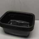 4-Pack 12 Quart Plastic Wash Basins, Black Dish Pans