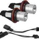 2pcs Error Free LED Angel Eyes Marker Lights Bulbs Compatible for BMW E39 E53 E60 E61 E63 E64 E65 E66 E87 525i 530i xi 545i M5 (White)