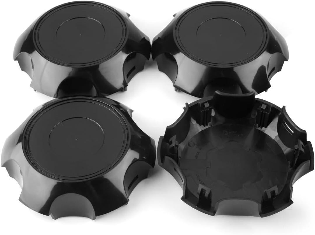 Wheel Center Cap 2005-2024 for TRD Tacoma FJ Cruiser 4Runner Rim Hubcap PTR20-35111, Fits 6 Spoke 17" Wheel, 4 pcs, Glossy Black