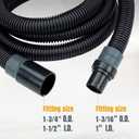 POWERTEC 70347 10 Ft. Dust Collection Hose Kit with 5 Fittings for Woodworking Power Tools Home and Wet/Dry Shop Vacuums
