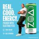 ZOA Energy Sugar Free Energy Drinks With Electrolytes For Hydration, Lemon Lime - 12 Fl Oz (12-Pack) (EXP 10/13/26)