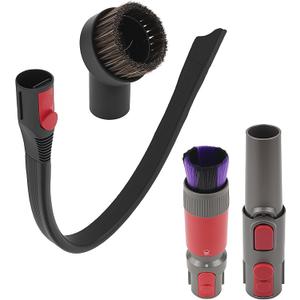 Leadaybetter Brushes & Attachments for Dyson V7 V8 V10 V11 V15 Gen5, Horsehair Vacuum Attachment, Traceless Dust Brush, Flexibible Suction Nozzles for Vacuum Cleaners