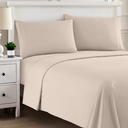 4 Piece Sheet Set, Ultra Soft 1800 Series Collection - Full, Beige, 80"x98" 