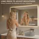 40"X30" LED Bathroom Mirror with Lights, Anti-Fog, Backlit Lit with CRI>90 | Lighted Bathroom Vanity Mirror for Wall, Memory Function, Tempered Glass, 3 Colors Frameless Lighted Mirror for Bathroom