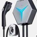 STOKE VOLTAICS Level 2 EV Charger, 32 Amp 240V Electric Vehicle Charging Stations, IP66 Water-Proof Station, E-Kite 26-Foot Cable for Indoor/Outdoor USE (NEMA 14-50 Plug) 32Amp-Silver