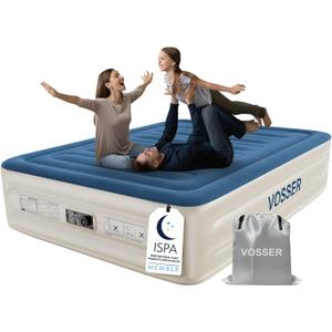 VOSSER Queen Air Mattress with Built in Pump,Leakproof Blow Up Mattress, Queen 15''