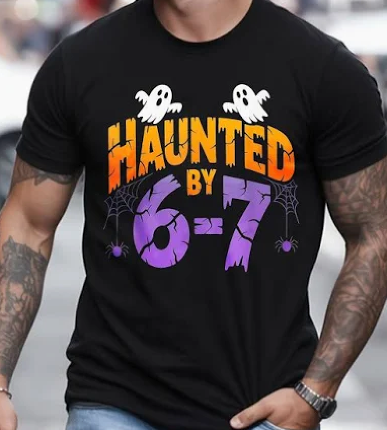 Retro 67 Halloween Haunted Spooky Six Seven 67 Halloween TShirt XL