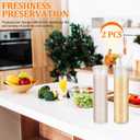 2Pcs Clear Round Crackers Containers Airtight Cookie Keeper Snack Storage Jar for Pastries Chips Donuts Kitchen Pantry Organizer for Home Use