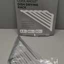 COOL-ANGLE Corner Sink Drying Rack, 16"x9.5" Rust-Proof Aluminum Triangular Dish Drainer, Heat Resistant Roll Up Mat for Kitchen Counter, Sponge Holder & Organizer with Non-Slip Silicone Base, Gray