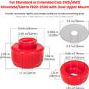 7-141 Body and Cab Mount Bushing Kit for Chevy Silverado & Sierra 1500/2500 2WD/4WD 1999-2014 Polyurethane Body Cab Mounts & Washers (Red 24PCS)