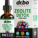 Zeolite Detox for Kids Liquid Drops - Advanced Clinoptilolite with Pure Vitamins B12 & D - Kids Gentle Body Daily Cleanse Focus & Speech Extra Clinoptilolite Zeolite Drops Detox Cleanse Supplement 2oz
