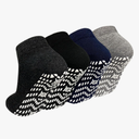 ZAKASA Non-Slip Grip Socks for Men: Non Skid Grippy Socks Anti Slip Gripper for Elderly Hospital Yoga Pilates, Size Large
