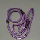 Fida Durable Slip Lead, 6 FT x 1/2" Heavy Duty Rope Leash for Large, Medium Dogs, No Pull Pet Training Leash with Highly Reflective, Purple