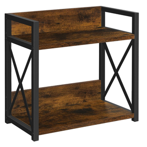 YINMIT Countertop Shelf Organizer,Coffee Bar Accessories,Spice Rack,Coffee Counter Shelf,2 Tier Coffee Organizer Station for Mugs,Cups,Cream,Syrup(Rustic Brown, Small)