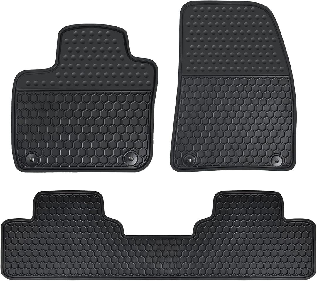 Car Floor Mats Custom Fit for 2019-2026 Volvo XC40 Not Fit Recharge Black Rubber Auto Liner Mats All Weather Protection Odorless