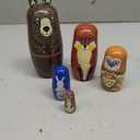 GRPSKCOS Russian Nesting Dolls Animal Bear Matryoshka Dolls Cute Handmade Wooden Toys Set of 5 for Kids（01 Bear）