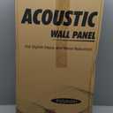 Art3dwallpanels 4 PCS Acoustic Panels, 24''x12'' Fabric Soundproof Wall Panels, Easy-Hook Mounting Sound Absorbing Panels for Studios, Office, Home Theater,Dark Grey