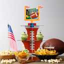 Gatherfun Football Touchdown Cupcake Stand - for Football Theme Birthday & Tailgate Party, Football Party Decorations