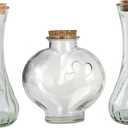 CHENGXINWENHUA Unity Sand Ceremony Set for Wedding Handmade Decorative Jars (No Sand)