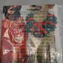 AVOIN colorlife Merry Christmas Hat Wreath Dog Garden Flag 12x18 Inch Double Sided, Xmas Winter Holiday Yard Outdoor Decorative Flag (White)