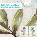 Hardy Gallery Blue Flower Canvas Wall Art: Botanical Floral Artwork Wildflower Picture Painting for Bedroom (24'' x 18'' x 2 Panels)