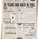 Ziwenhu Vintage 25th Birthday Cards Decorations for Men Women, Jumbo 25 Years Old Bday Card, Best Gifts for 25th Anniversary for Wife Husband, 25th Birthday Gifts, Birthday Ideas for Turning 25