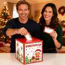 67 Pcs Christmas Gingerbread House Game Kit with Gingerbread House Contest Voting Box 60 Ballot Cards 3 Award Badges 3 Gingerbread Medals for Xmas Party Game Supplies