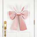 Easter Bunny Ears Bow DecorationPink Rabbit Ear Bow for Front Door, Window or Wall, 28x20 Inches