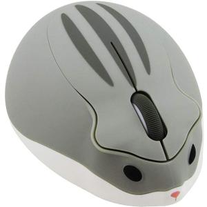 2.4GHz Wireless Mouse Cute Hamster Shape Less Noice Portable Mobile Optical 1200DPI USB Mice Cordless Mouse for PC Laptop Computer Notebook MacBook Kids Girl Men Women Mom Dad Gift (Gray)