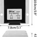 DROK Boost Buck Converter 9V-36V to 12V 20A 240W Aluminium Shell Waterproof Auto Step Up Down Voltage Regulator 12V Volt Transformer for Car Audio Solar Power System LCD Television LED Display Screen