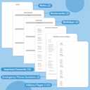 Address Book with Alphabetical Tabs, Large Hardcover Password Book, Address Organizer Keep Track of Phone Numbers, Special Days, Birthdays, Anniversaries and Notes(7x 10, Blue Grey)