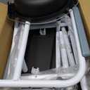 Adjustable Medical Bedside Commode Chair with Padded Backrest, Drop Arm Support, Height Adjustable Grey