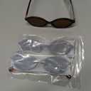 DUSHINE Retro Oval Trendy Sunglasses for Women Lightweight Narrow Shades UV protection Sun Glasses(3 Pack)