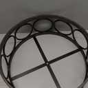 Light Fixtures Ceiling Mount,3-Lights Semi Flush Mount Ceiling Light Fixture,15.7" Black Dining Room Chandelier Rustic Drum Chandelier Pendant Light Fixture with Wood Grain Finish for Kitchen