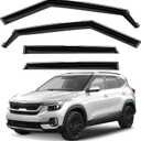 Window Deflectors Smoke Tinted in-Channel Side Window Vent Visor Deflectors Rain Guards Compatible with Seltos 2021-2026 - 4pcs. GW0937