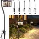 EDISHINE Low Voltage Landscape Lighting, 3W 185LM Oil-Rubbed Bronze Outdoor Landscape Path Lights, Low Voltage Pathway Lights for Garden Driveway, Die-Cast Aluminum, 50,000H, 6-Pack