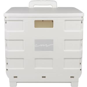 Everything Mary Collapsible Plastic Rolling Cart for Crafts & Hobby Supplies, Ivory