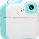 Children Printable Camera, Toddler Digital Camera Toys 2.4 Inch Screen with 2 Roll Print Paper for Child (Blue)