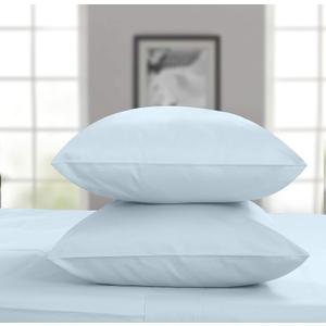 Threadmill King Size Pillow Cases 2 Piece Set | 1000 Thread Count 100% Supima Cotton Pillow Covers | Luxury Smooth Solid Sateen | Light Blue