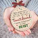 Friend Ornaments 2025, Thoughtful Gifts for Women Friends, Soul Sisters, BFF, Work Besties, Wooden Ornaments for Christmas Decorations, Friendship Gifts for Christmas, Birthday Decor