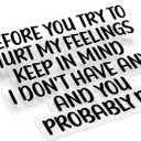 (3Pcs) Before You Try to Hurt My Feelings Clear Sticker Sarcastic Funny Quote Saying Decal Waterproof Vinyl Stickers Adult for Laptop Kindle Car Tumbler Water Bottle Bike Skateboard - Size 3x2.3