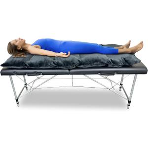 5 Pillow Lash Bed Foam Topper, Soft Comfy Massage Bed Topper, Massage Table Pad Made of Velvet Cover, Angel Hair Fiber Filling, 5 Inches Thick, Black, 72 inches, 182 cm