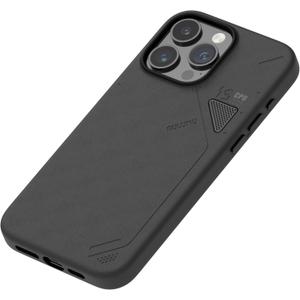 Aulumu A15 Vegan Leather for iPhone 15 Pro Magnetic Case [Unique Cooling Window] - Compatible with Magsafe [Metal Individual Buttons] - Black