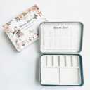 Bower Bird Travel Watercolor Palette, Portable Ceramic Palette 6 Well, Empty Paint Palette, Small Travel Metal Paint Box with Porcelain Palette (6Well)