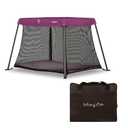 Dream On Me Travel Light Playard, Award Winning Lightweight Portable, Breathable Mesh Sides with Soft Comfortable Mattress, Easy Compact Fold Design with Travel Carry Bag Purple
