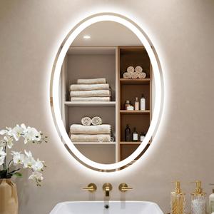 Oval LED Mirror for Bathroom,20x28 Lighted Vanity Mirror with Lights